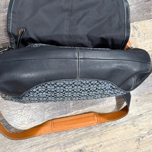 Coach Signature 5706 Blue and Gray Messenger Bag - Picture 13 of 15